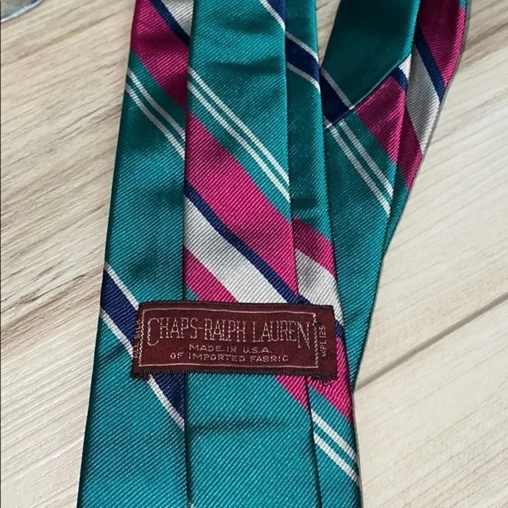 Champ Ralph Lauren Green Striped Tie